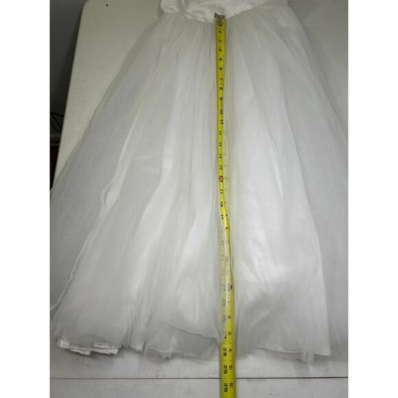 Bardot Juniors Girls Size 8 White Tulle 1st Communion, Flower Girl Dress - Picture 5 of 6